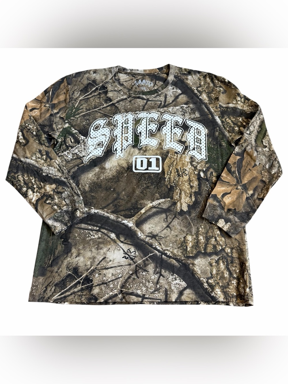 Gang Called Speed Saato Realtree APX Camo Longsleeve T Shirt Sz XL Hardcore Band